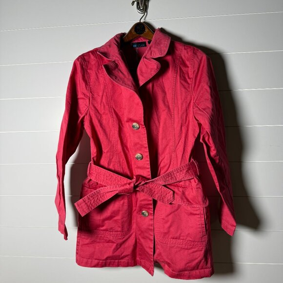 Relativity Spring Belted Jacket- Sz XL- Dark Coral Color - Picture 1 of 10